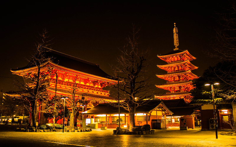 Senso-ji Temple in Asakusa, Tokyo, Japan